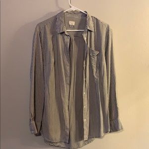 Soft button up, striped shirt